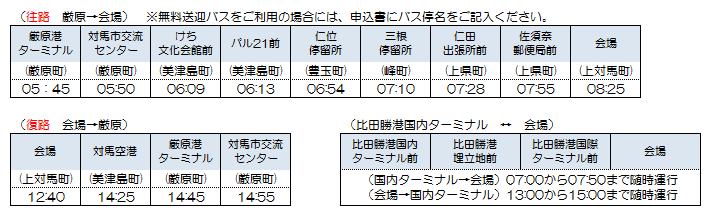 無料送迎バスについて
